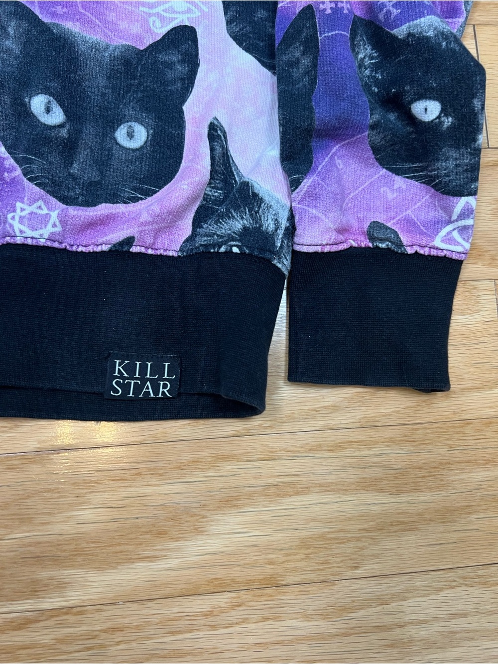 KILLSTAR Cat Lord Occult Cosmic Purple Keiko Cat Crewneck Sweatshirt Unisex - Picture 2 of 13